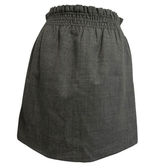J. Crew Sidewalk Wool Skirt size US 6 Smocked Elastic High waist Pockets - Picture 5 of 12